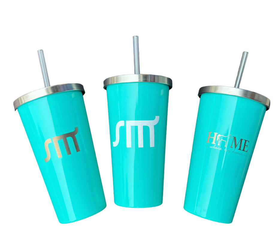 Insulated Tumblers with Straws – Saddles & Mane